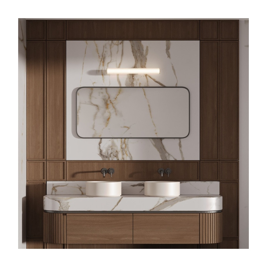 LED-belysning til badeværelsesspejl LINEA LED/12W/230V 3000/4000/6000K IP44 61 cm sort