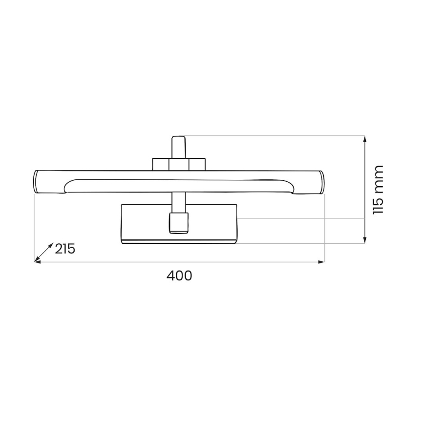 LED spejlbelysning til badeværelse VINCI LED/12W/230V 40 cm IP44 sort
