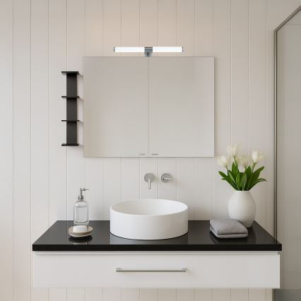 LED-spejlbelysning til badeværelset 2-i-1 APA LED/6W/230V 40 cm IP44 blank krom