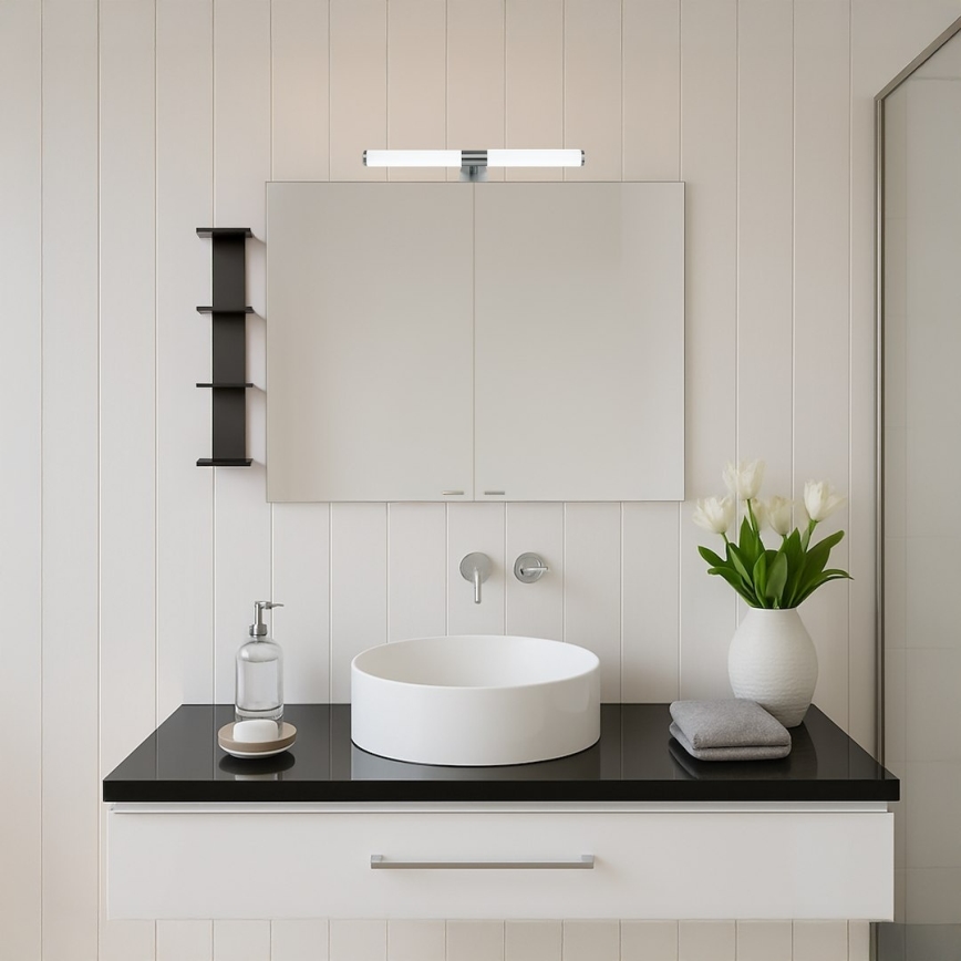 LED-spejlbelysning til badeværelset 2-i-1 APA LED/6W/230V 40 cm IP44 blank krom