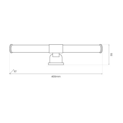 LED-spejlbelysning til badeværelset 2-i-1 APA LED/6W/230V 40 cm IP44 blank krom