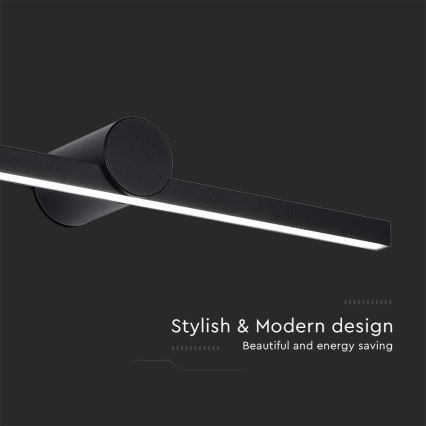 LED-spejlbelysning til badeværelset LED/10W/230V 3000K IP65 sort