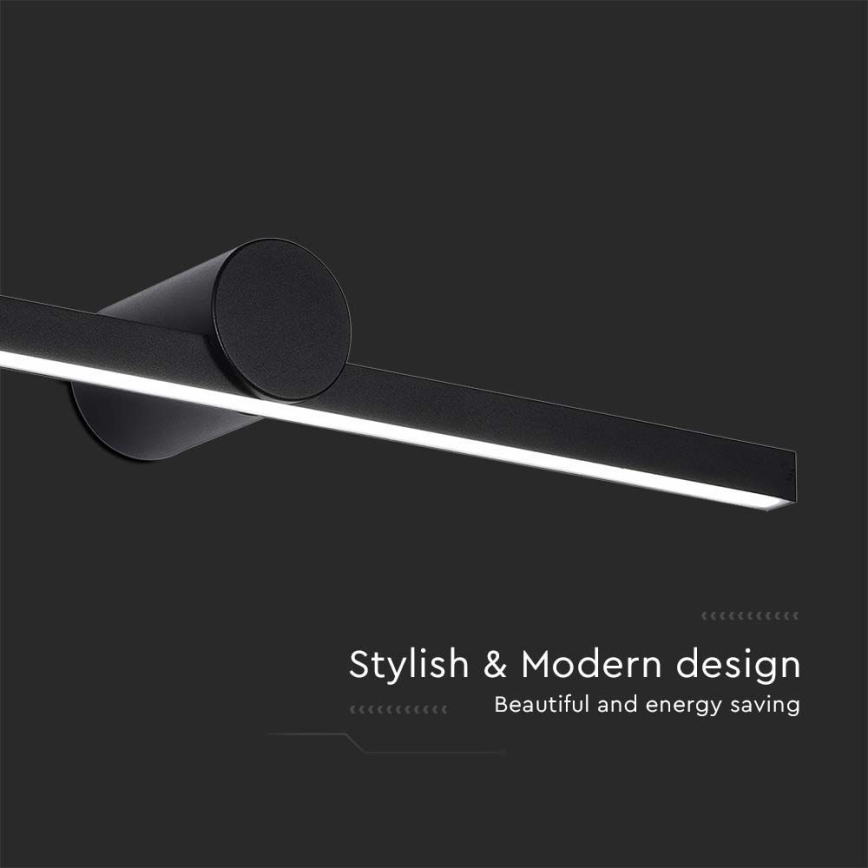 LED-spejlbelysning til badeværelset LED/10W/230V 3000K IP65 sort