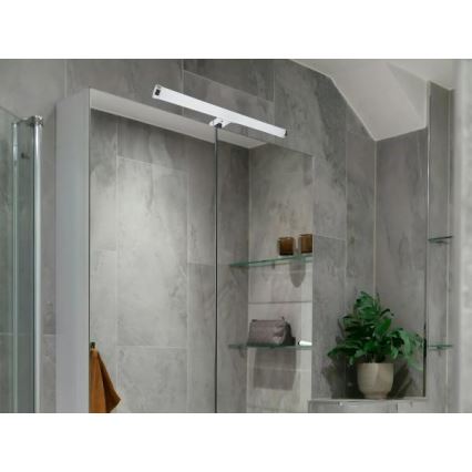 LED-spejlbelysning til badeværelset LED/10W/230V 45 cm IP44 blank krom