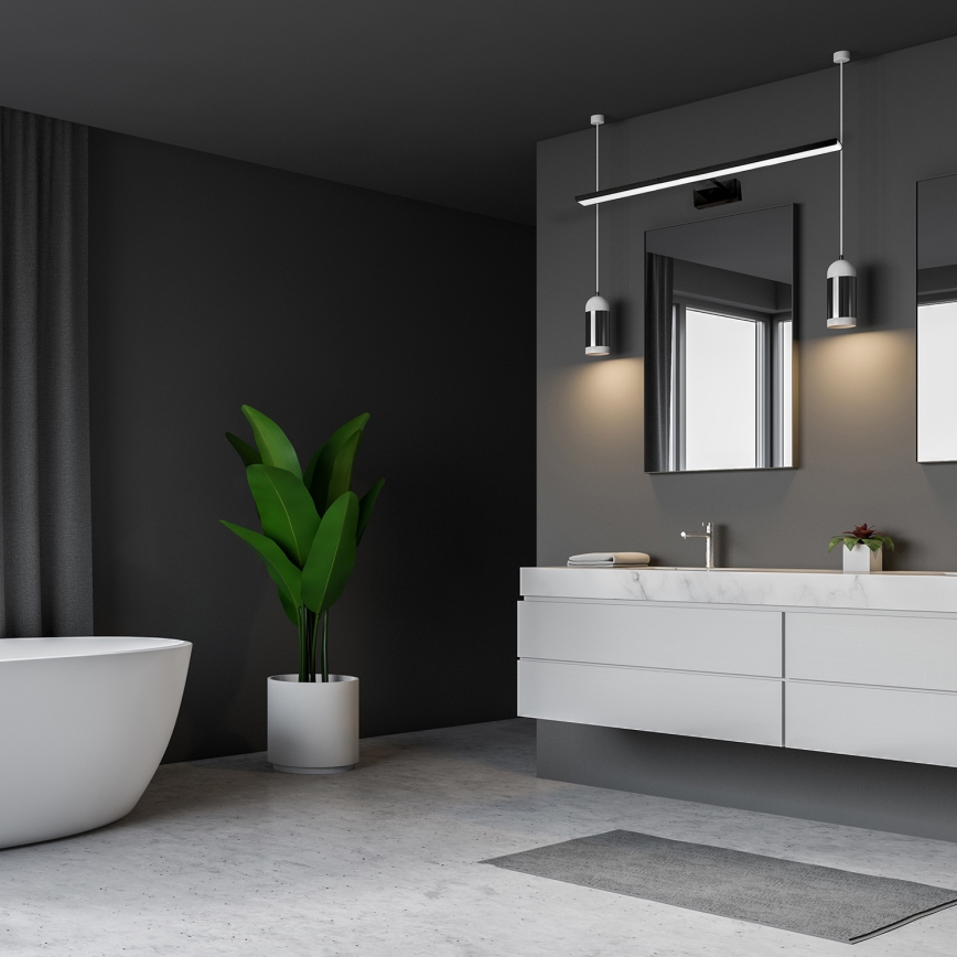 LED spejlbelysning til badeværelset SHINE BLACK LED/15W/230V 80 cm IP44 sort