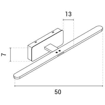 LED spejllampe LED/10W/230V 3000K satin