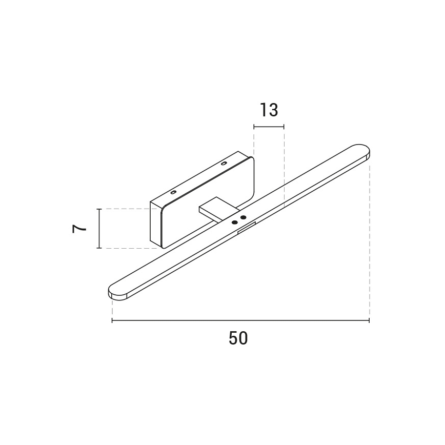 LED spejllampe LED/10W/230V 3000K satin