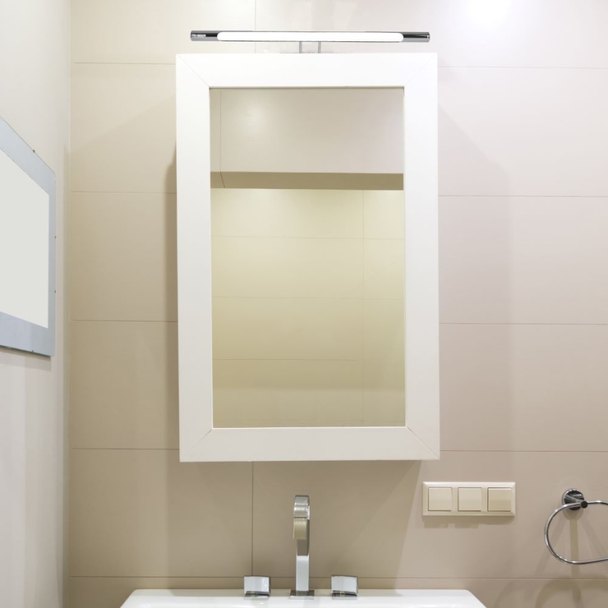 LED spejllampe LED/9W/230V 3000K 50 cm skinnende krom