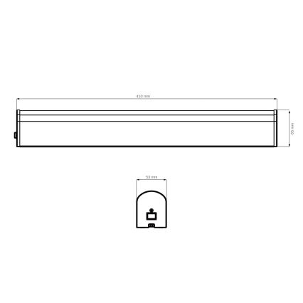 LED spejllampe til badeværelse ALEX LED/8W/230V 4000K 41 cm IP44 skinnende krom
