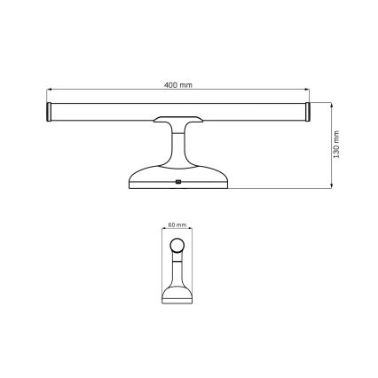 LED spejllampe til badeværelse ARMONA LED/6W/230V 4000K 40 cm IP44 skinnende krom