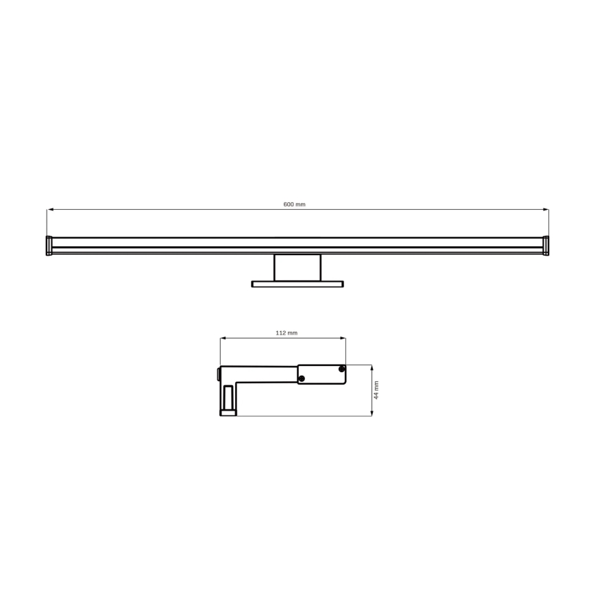 LED spejllampe til badeværelse ELBA LED/12W/230V 4000K 60 cm IP44 skinnende krom