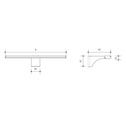 LED spejllampe til badeværelse ELESAR LED/8W/230V IP44 3000K