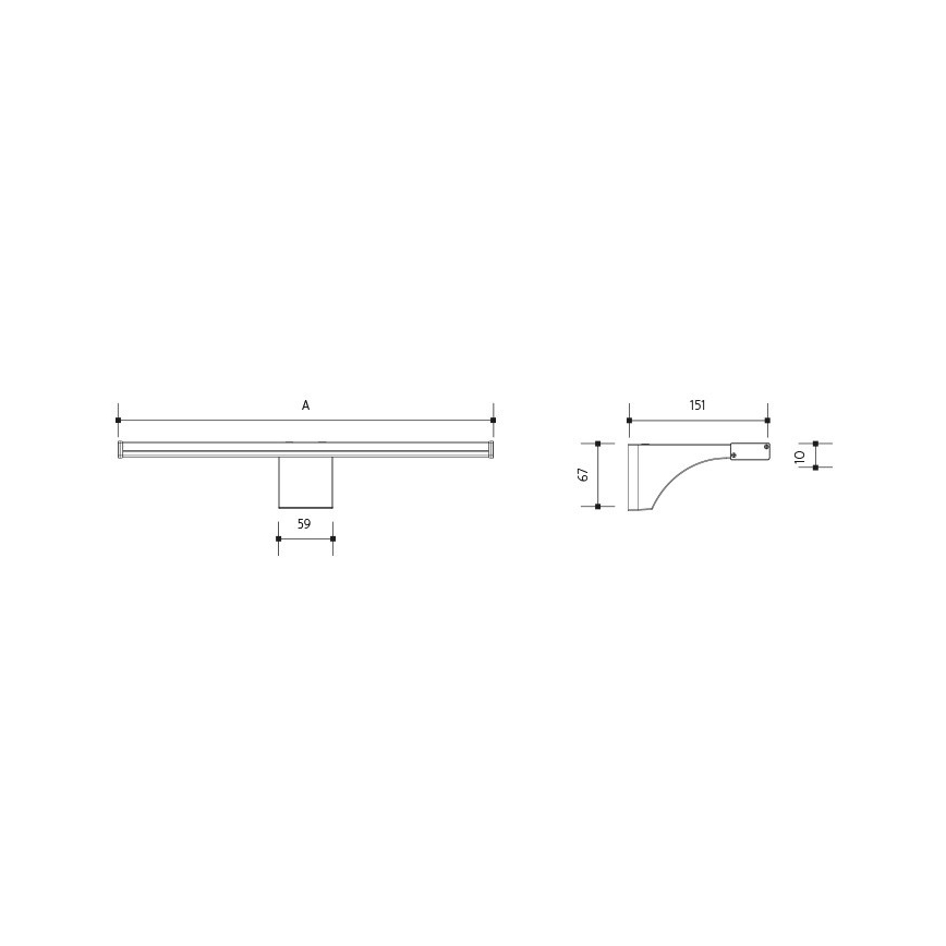 LED spejllampe til badeværelse ELESAR LED/8W/230V IP44 4000K