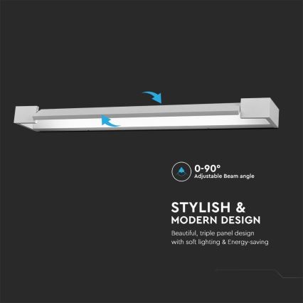 LED spejllampe til badeværelse LED/16W/230V 3000K IP44 60 cm hvid