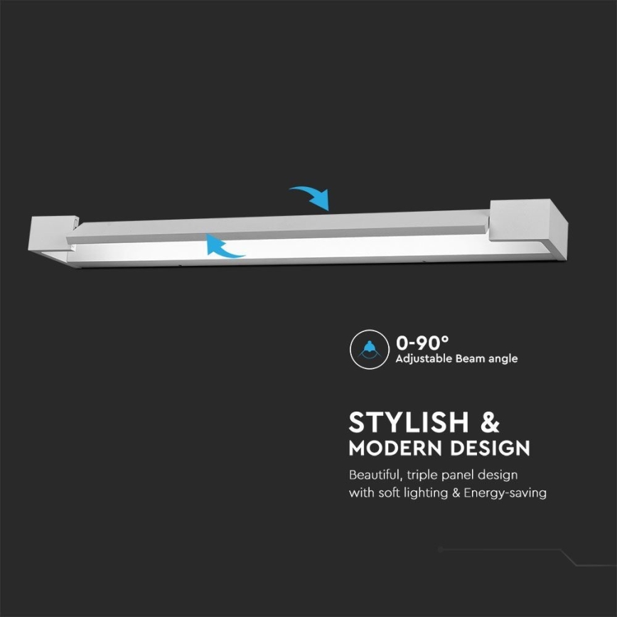 LED spejllampe til badeværelse LED/16W/230V 3000K IP44 60 cm hvid