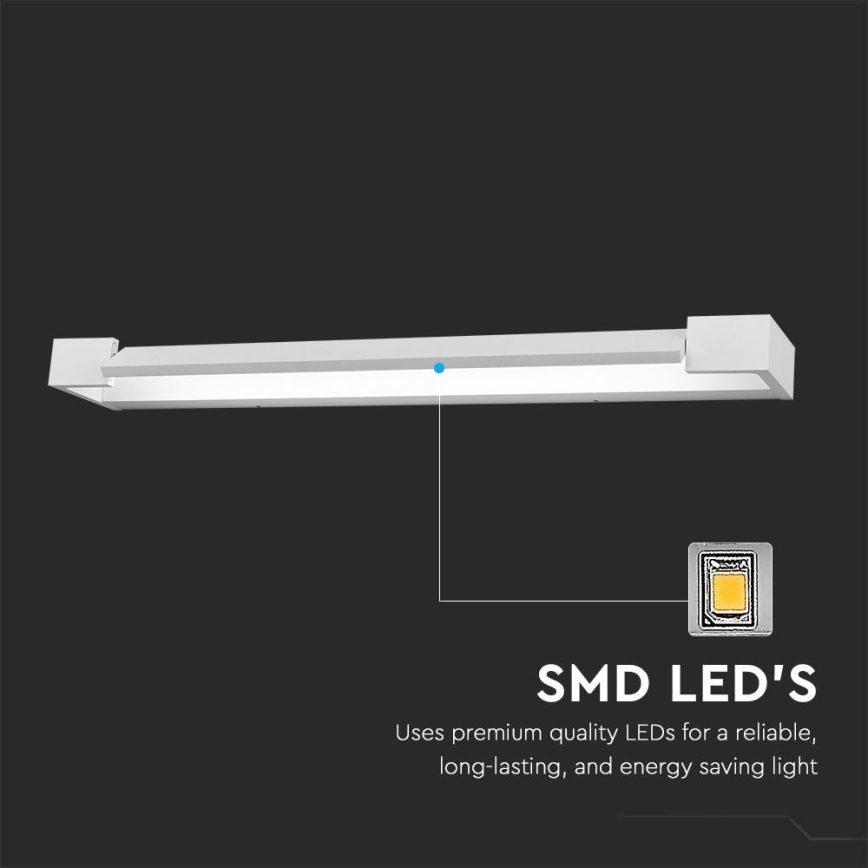 LED spejllampe til badeværelse LED/16W/230V 3000K IP44 60 cm hvid