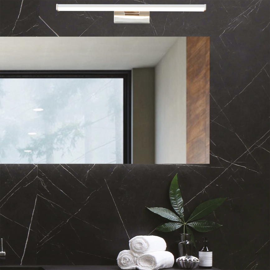 LED spejllampe til badeværelse LED/8W/230V 3000K 40 cm IP44 skinnende krom