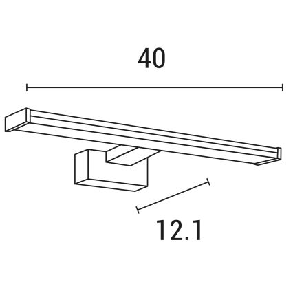 LED spejllampe til badeværelse LED/8W/230V 3000K 40 cm IP44 skinnende krom