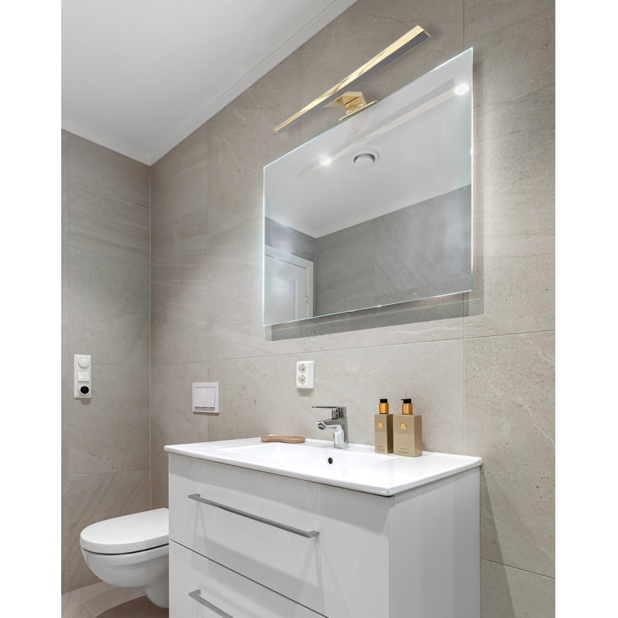 LED spejllampe til badeværelse LED/8W/230V 4000K 50 cm IP44 guldfarvet