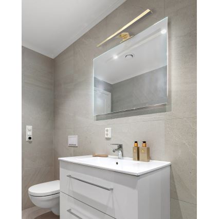 LED spejllampe til badeværelse LED/8W/230V 4000K 50 cm IP44 mat gylden