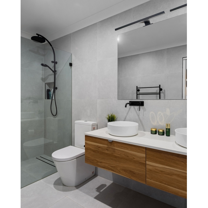 LED spejllampe til badeværelse LED/8W/230V 4000K 50 cm IP44 sort