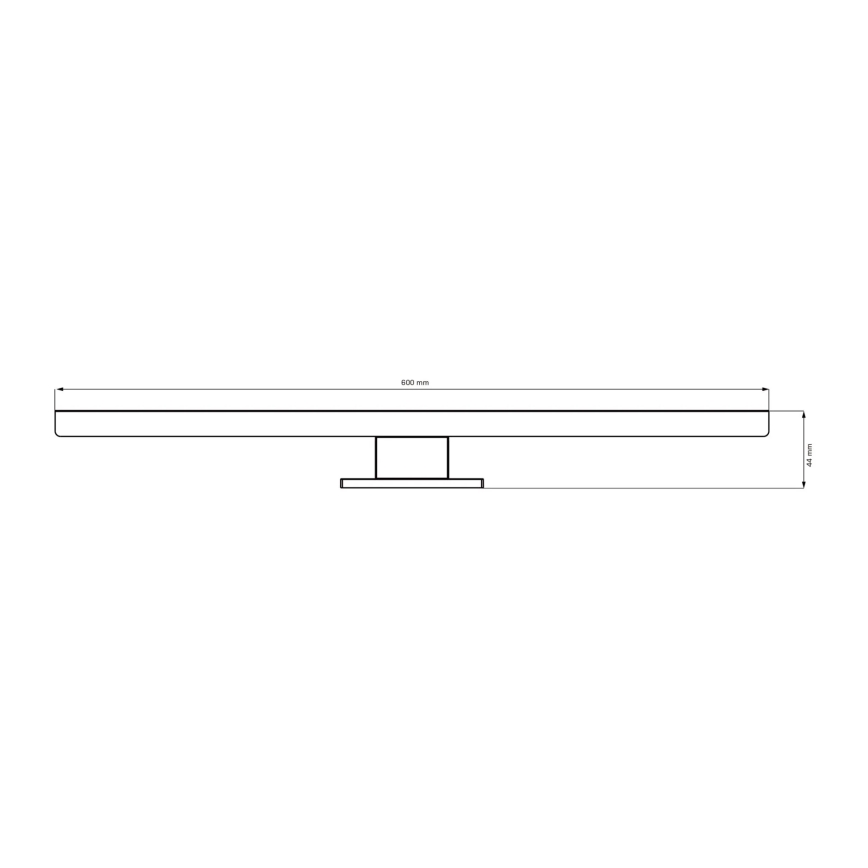 LED spejllampe til badeværelse SAMOS LED/12W/230V 4000K 60 cm IP44 sort