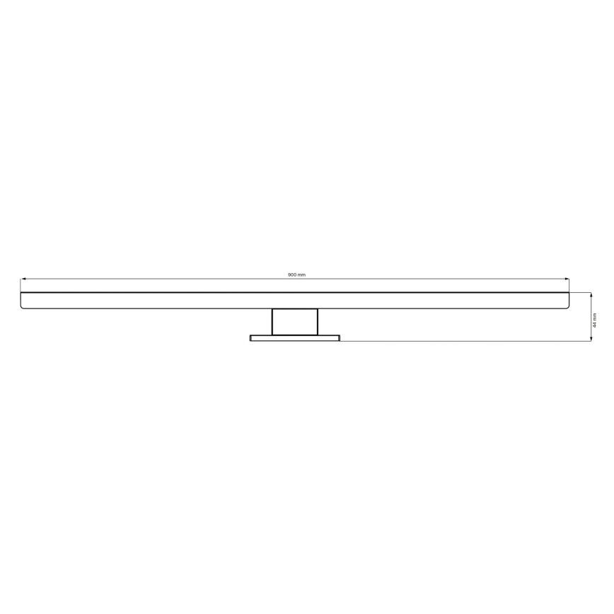 LED spejllampe til badeværelse SAMOS LED/15W/230V 4000K 90 cm IP44 sort