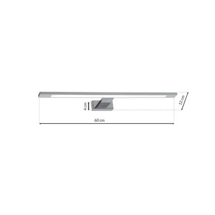 LED spejllampe til badeværelse SHINE LED/12W/230V IP44 skinnende krom