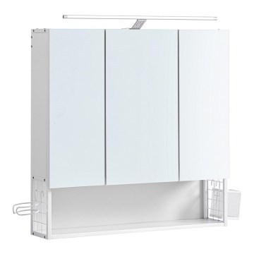 LED-spejlskab til badeværelse SKY 70x70x16 cm 230V hvid