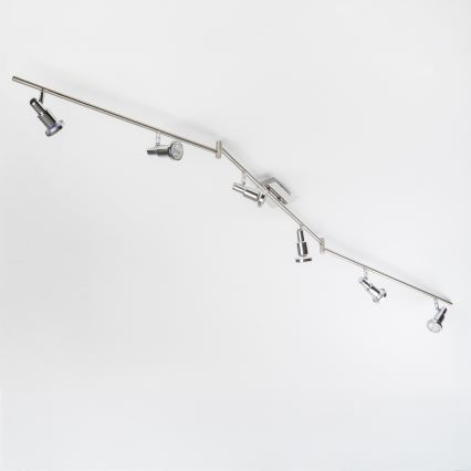 LED-spot 6xGU10/5W/230V, blank krom