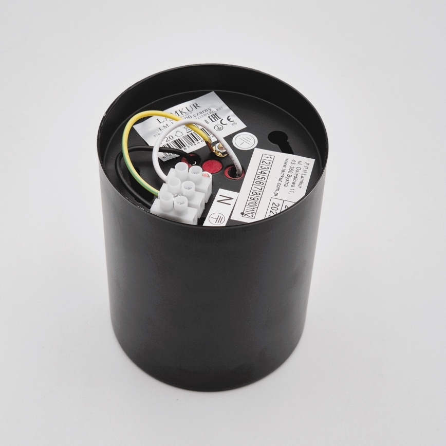 LED Spotlampe TACO 1xE27/15W/230V sort
