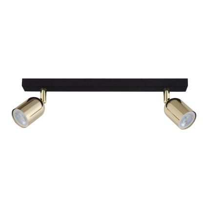 LED-spot TOP 2xGU10/10W/230V sort/guld