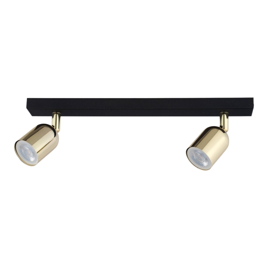 LED-spot TOP 2xGU10/10W/230V sort/guld