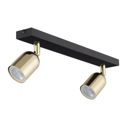 LED-spot TOP 2xGU10/10W/230V sort/guld
