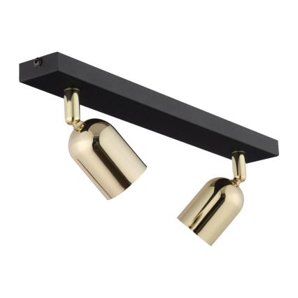 LED-spot TOP 2xGU10/10W/230V sort/guld