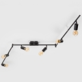 LED spotarmatur 6xE27/6,5W/230V sort