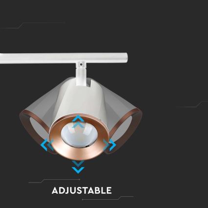 LED spotlampe 2xLED/5W/230V 3000K hvid