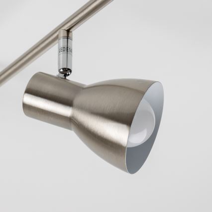 LED-spotlampe 6 x E14/5 W/230 V, mat krom