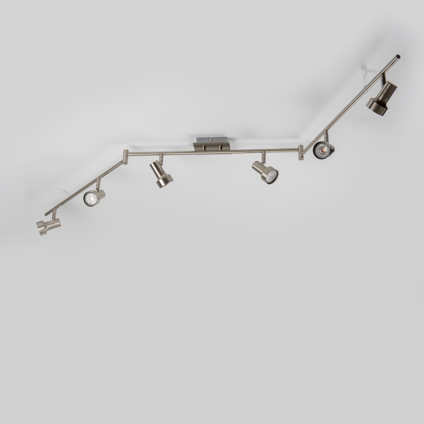 LED spotlampe 6xGU10/4,7W/230V mat krom