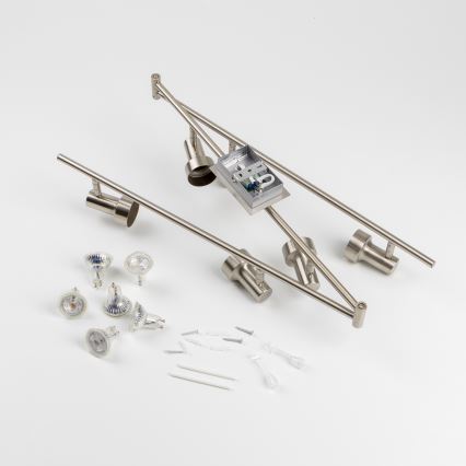 LED spotlampe 6xGU10/4,7W/230V mat krom