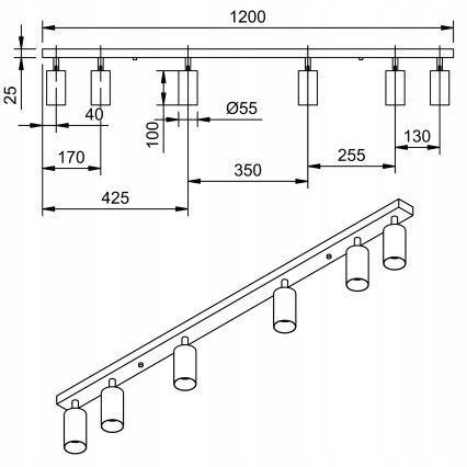 LED spotlampe ANGIE 6xGU10/6W/230V hvid