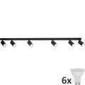 LED spotlampe ANGIE 6xGU10/6W/230V sort