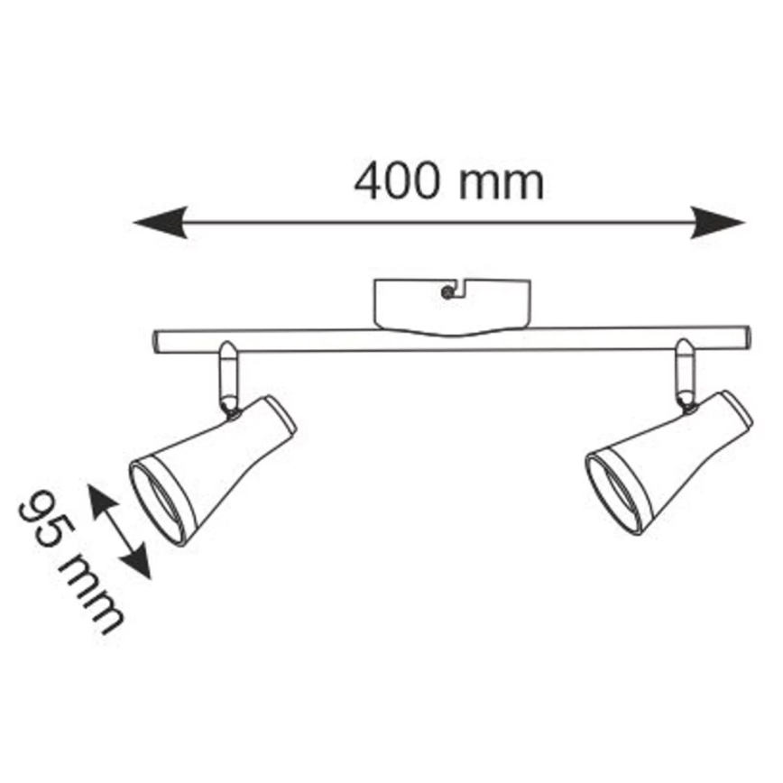 LED spotlampe BERG 2xLED/4,2W/230V sort