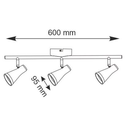 LED spotlampe BERG 3xLED/4,2W/230V hvid