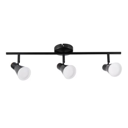 LED spotlampe BERG 3xLED/4,2W/230V sort
