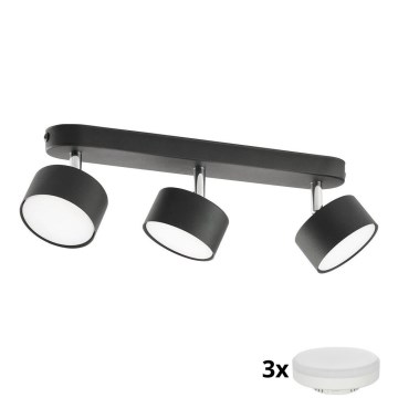 LED-spotlampe CLARK 3xGX53/10W/230V sort