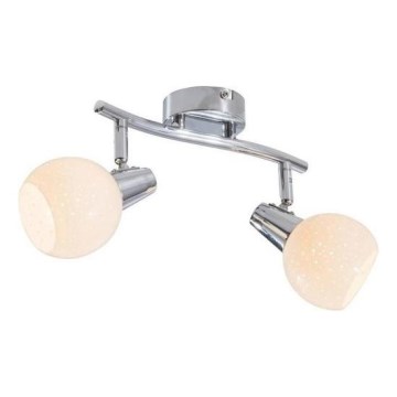LED spotlampe DOXY 2xE14/4W/230V skinnende krom
