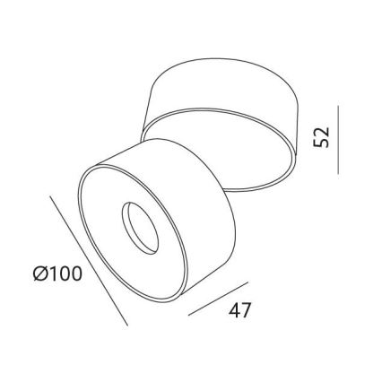 LED spotlampe dæmpbar LAHTI LED/13,5W/230V 3000K CRI 90 sort