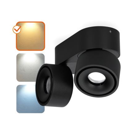 LED spotlampe dæmpbar LAHTI MINI 2xLED/9W/230V 3000K CRI 90 sort