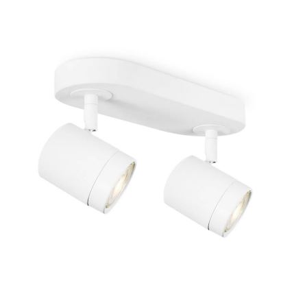 LED spotlampe dæmpbar MANU 2xGU10/5,8W/230V hvid